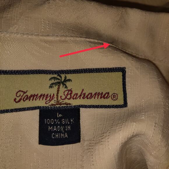 Tommy Bahama Silk Shirt Men's L Embroidered Button Up Hawaiian Martinis Bikinis - Picture 11 of 16